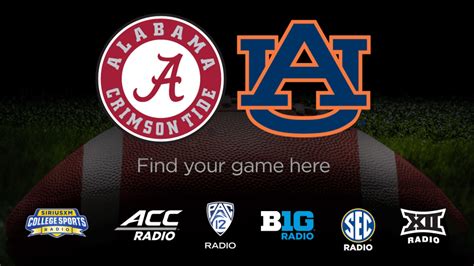 alabama vs auburn sirius radio|sirius xm live football schedule.